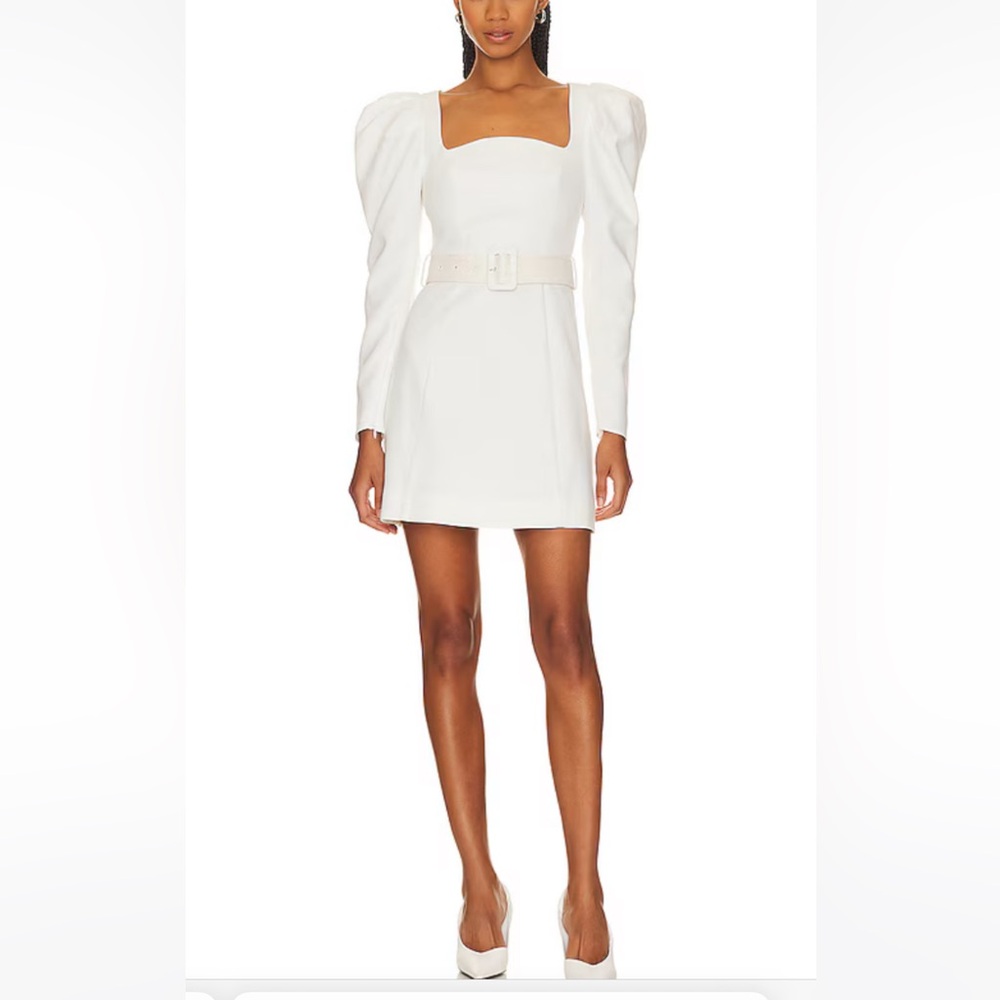 Elliatt Clarice Mini Dress with Belt in Ivory
